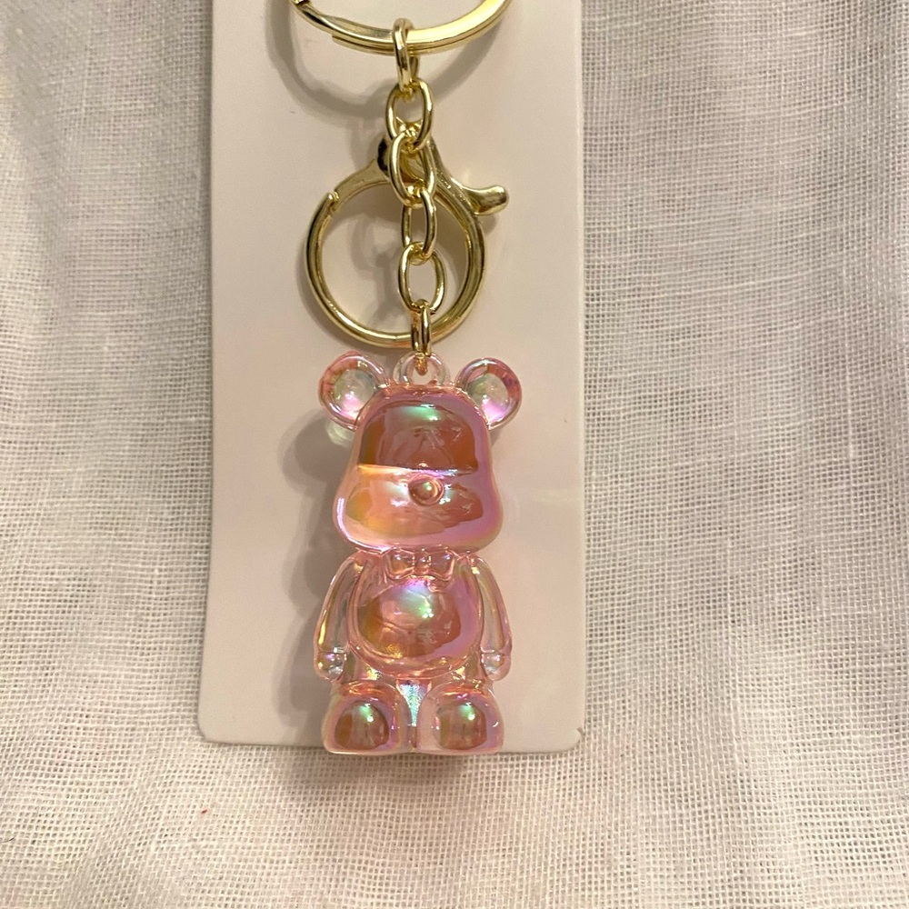 Iridescent Teddy Bear Keychain/Bag Charm Set of 6 | Add some fun to your bag - Picture 2 of 9